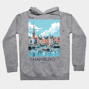 A Pop Art Travel Print of Hamburg - Germany Hoodie